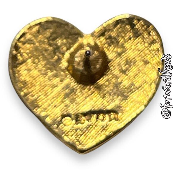 Avon American Flag Heart Stud Earrings - Picture 7 of 8